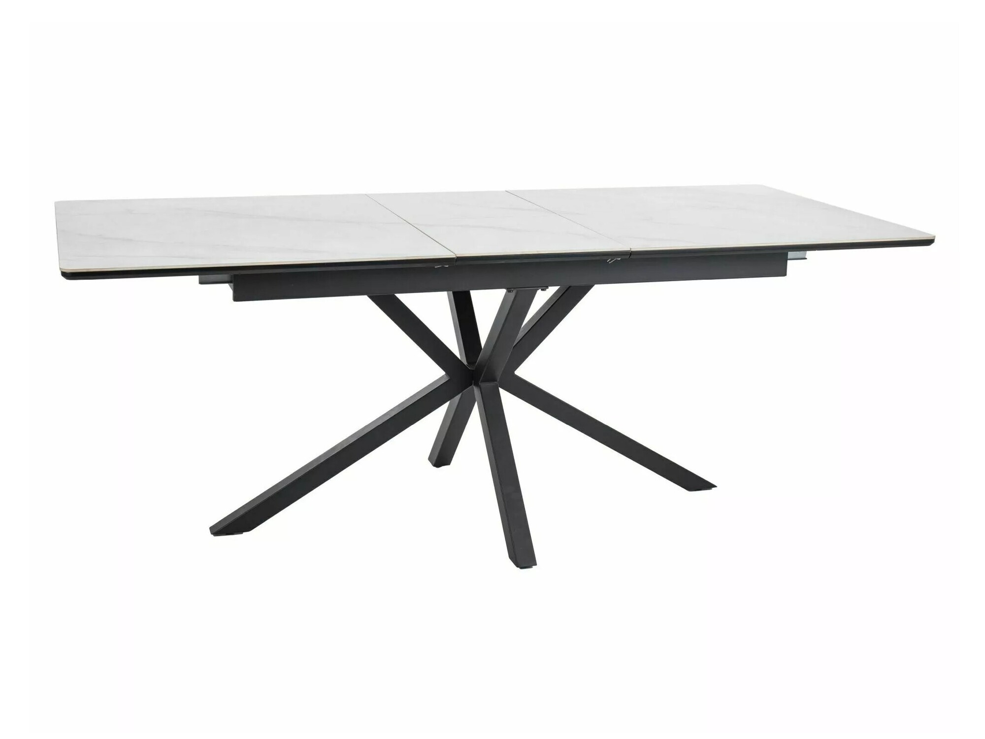 Table Detroit 374 (White marble + Black)