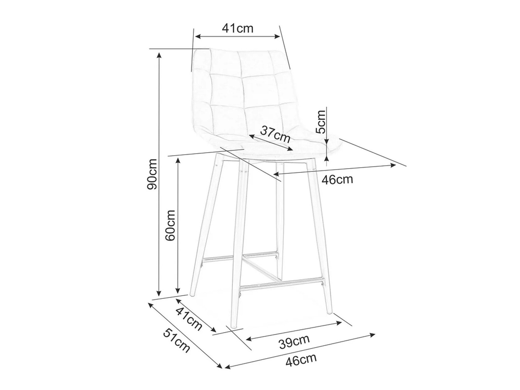 Counter stool Detroit 393 (Green)