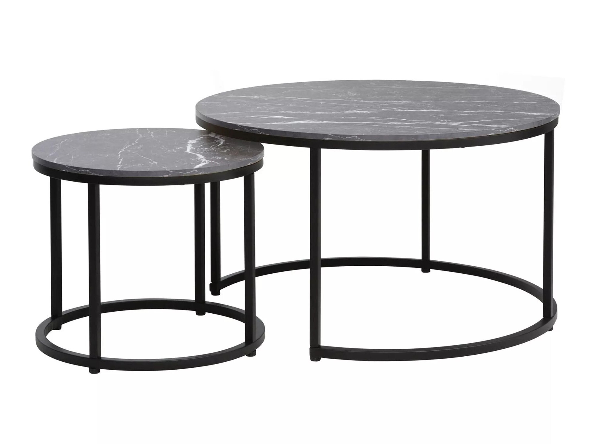 Nest of coffee tables Detroit 397 (Black marble)