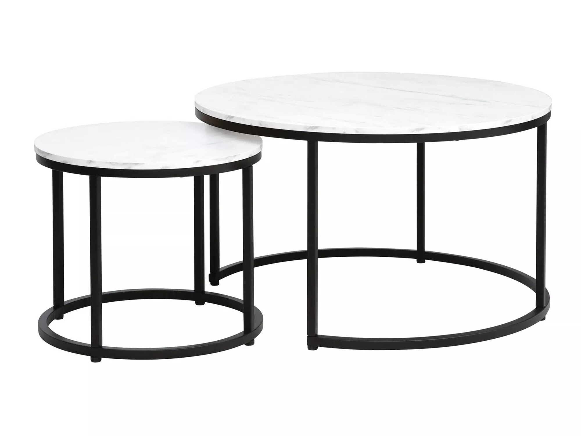 Nest of coffee tables Detroit 397 (White marble)
