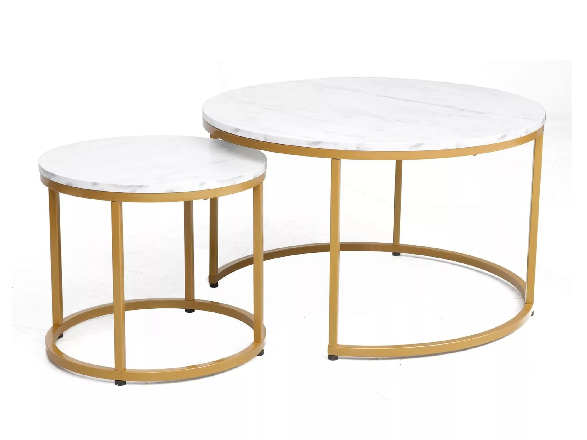 Nest of coffee tables Detroit 397 (White marble)