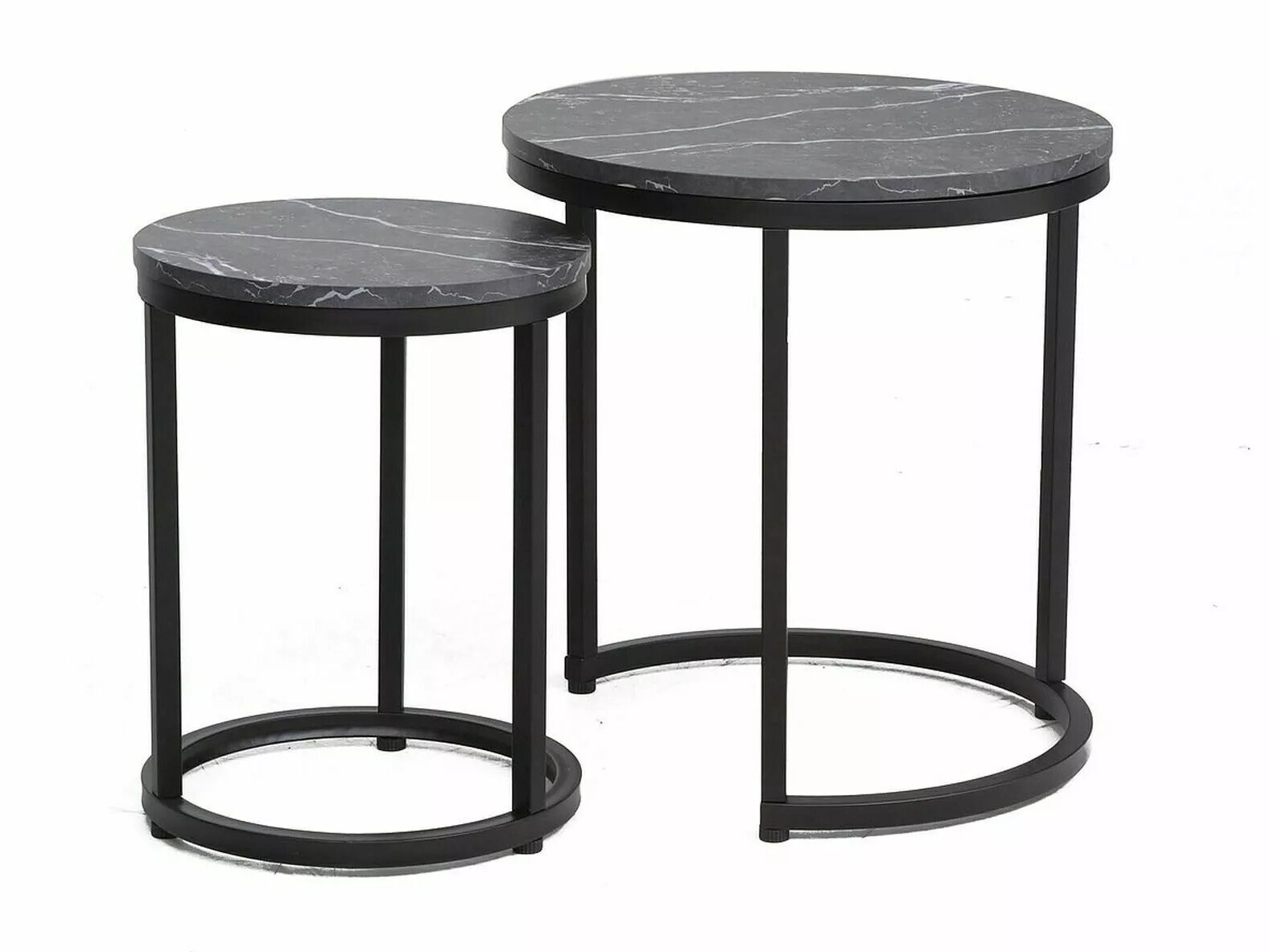 Nest of coffee tables Detroit 398 (Black marble)