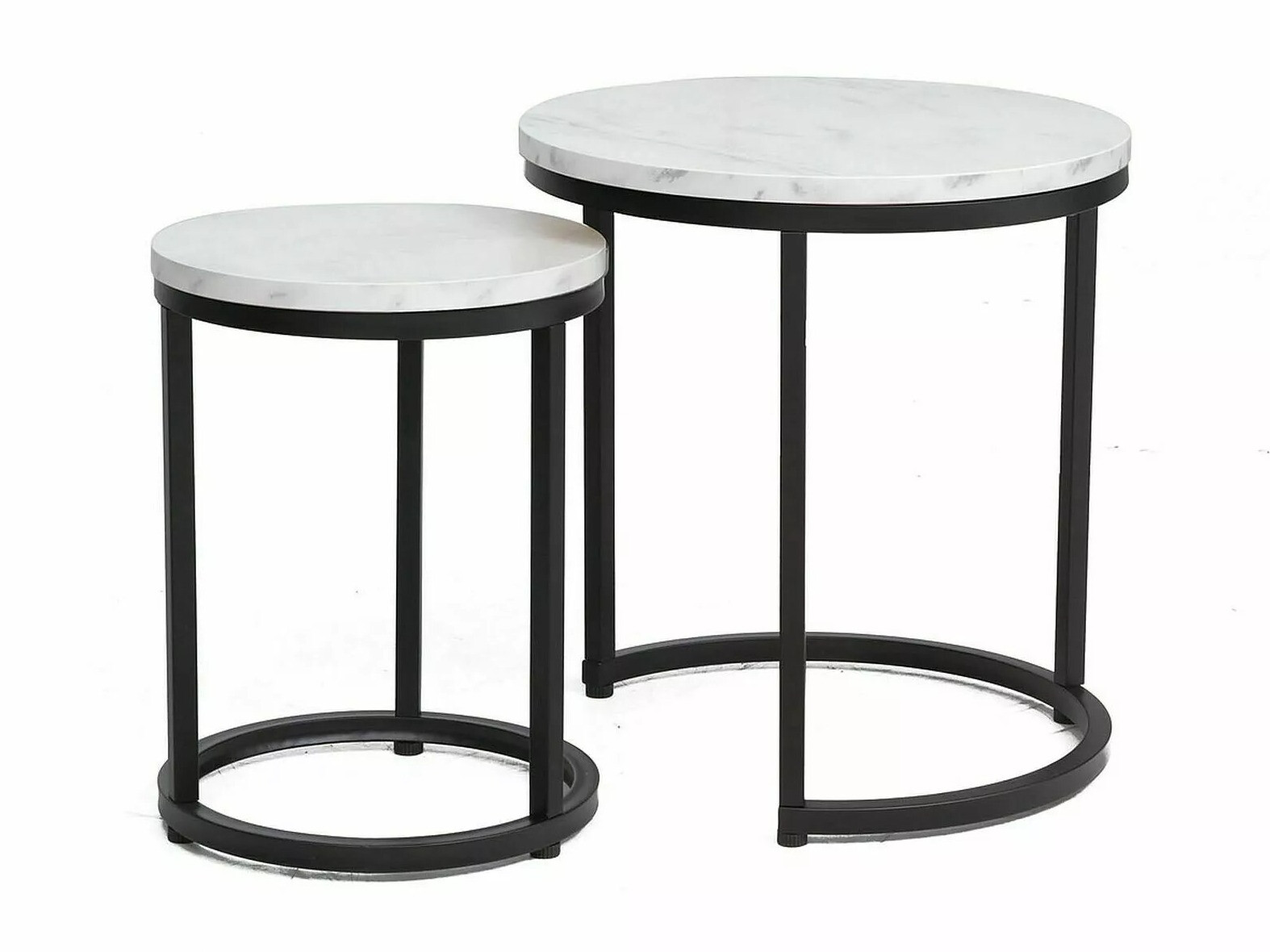 Nest of coffee tables Detroit 398 (White marble)