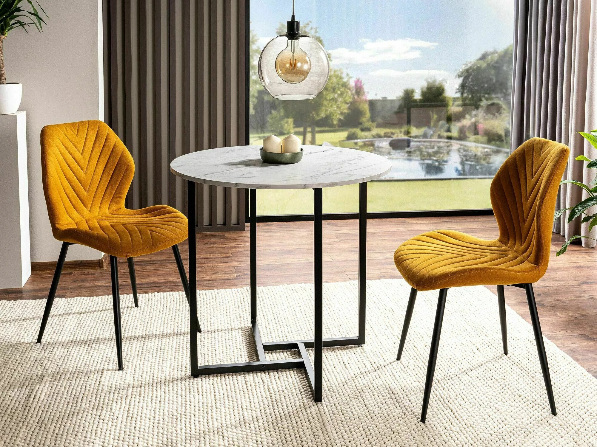 Table Detroit 386 (White marble)