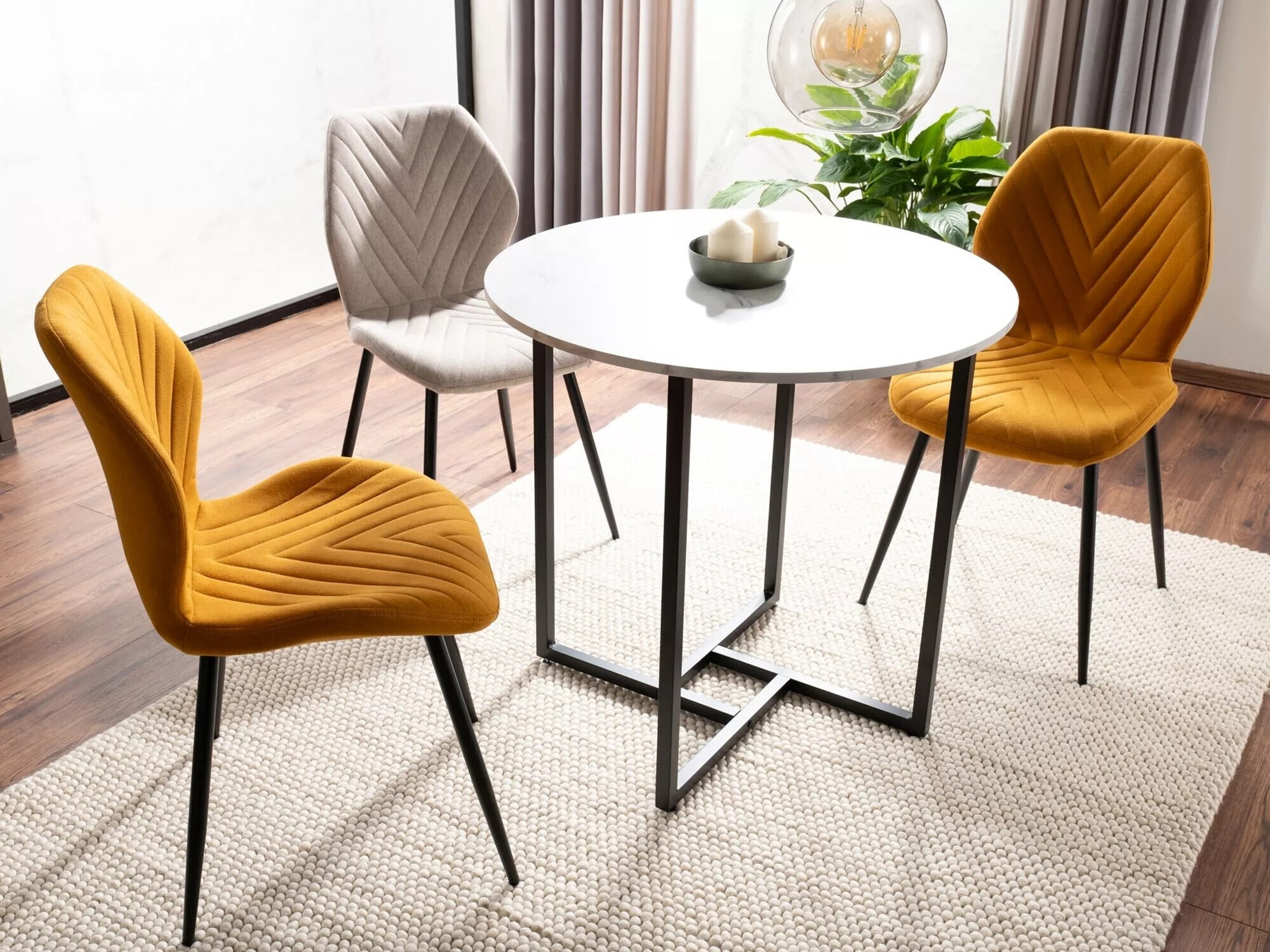 Table Detroit 386 (White marble)