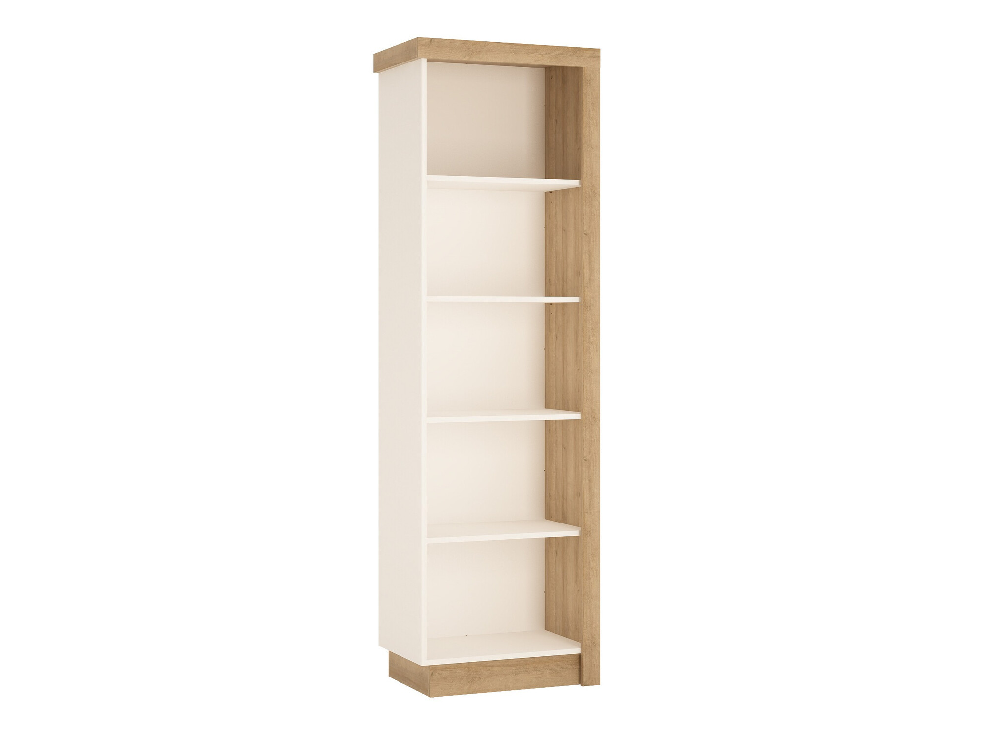 Bookcase Feldeli 129 (White + Oak)