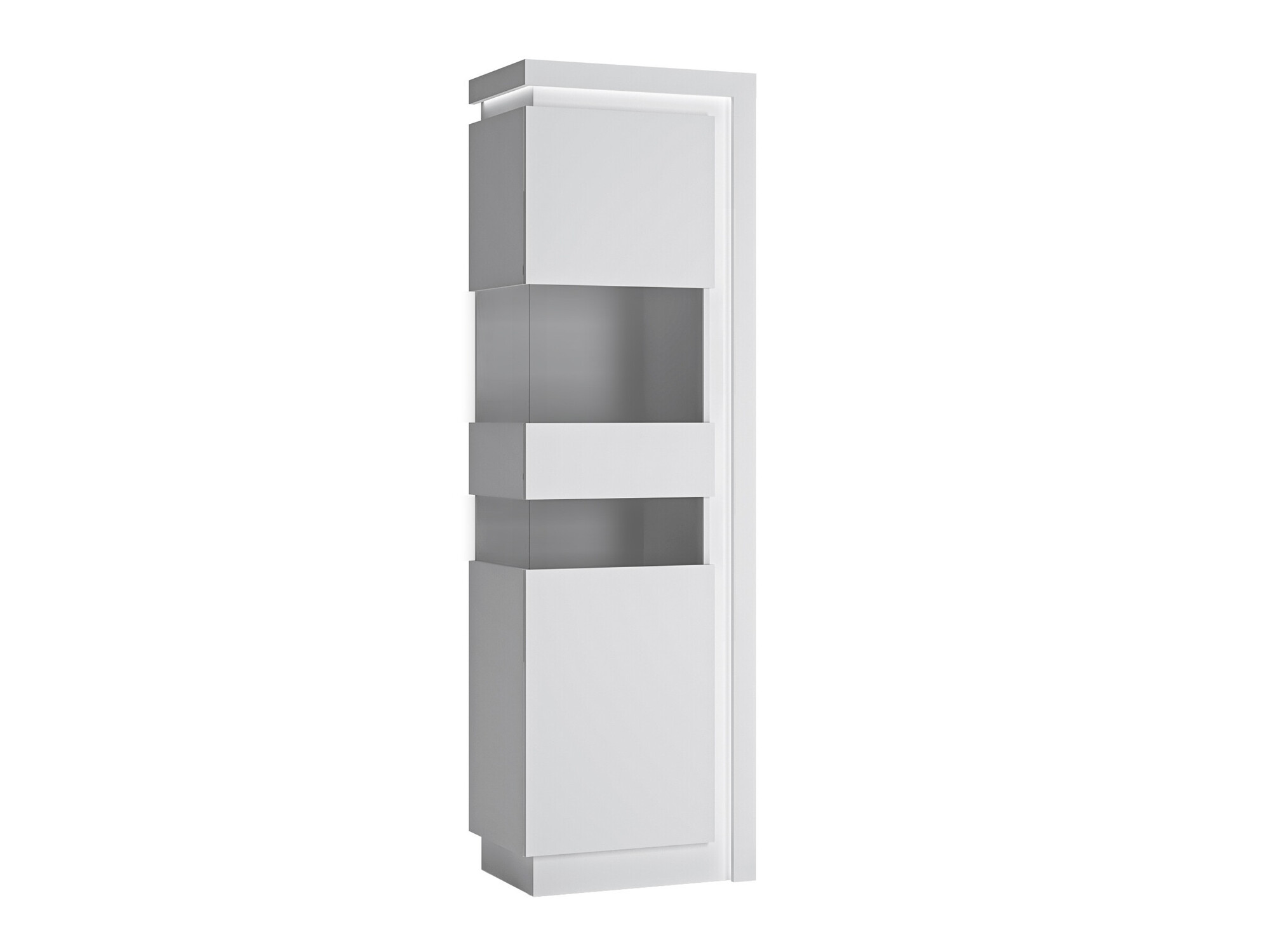 Bookcase Feldeli 111 (White + Glossy white)