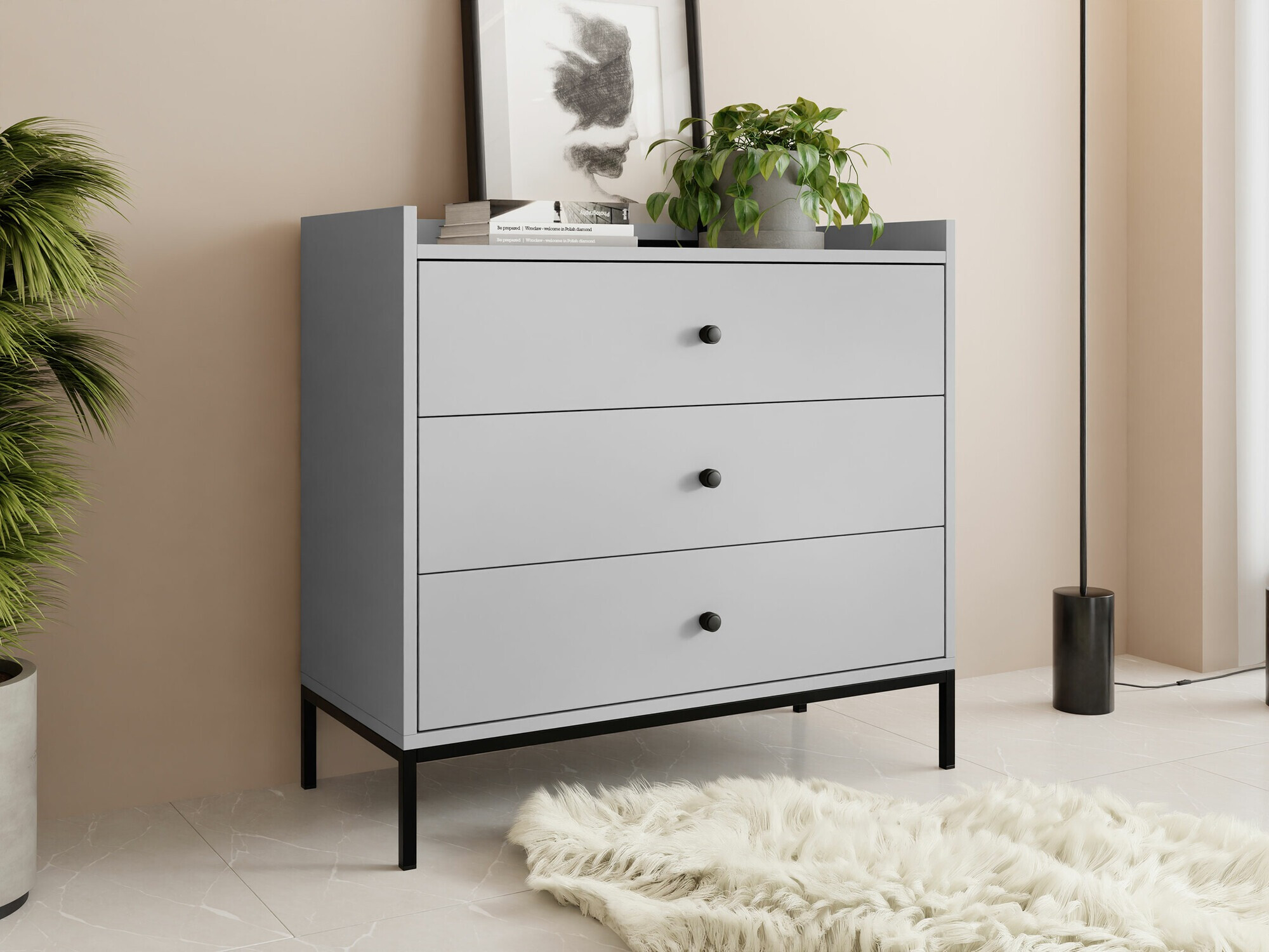 Chest of drawers Comfivo Etmore 100 (Grey)