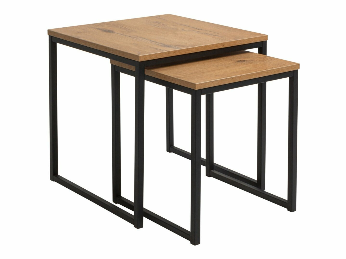 Nest of coffee tables Boston 256 (Lancelot oak + Black)