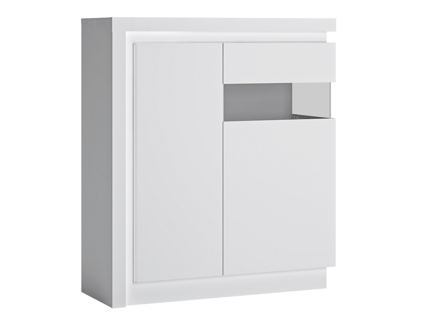 Sideboard Feldeli 112 (White + Glossy white)