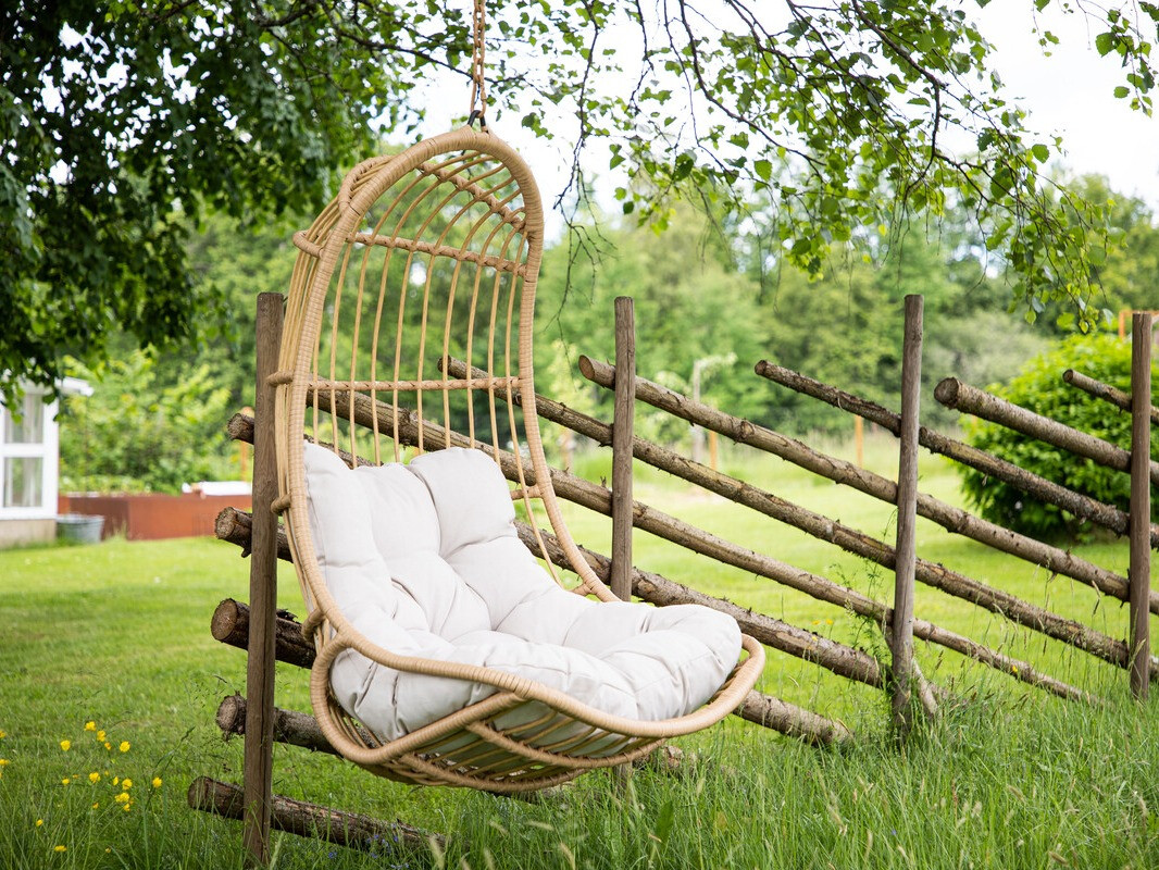 Hanging chair Dallas 4422 (Light brown + Cream)