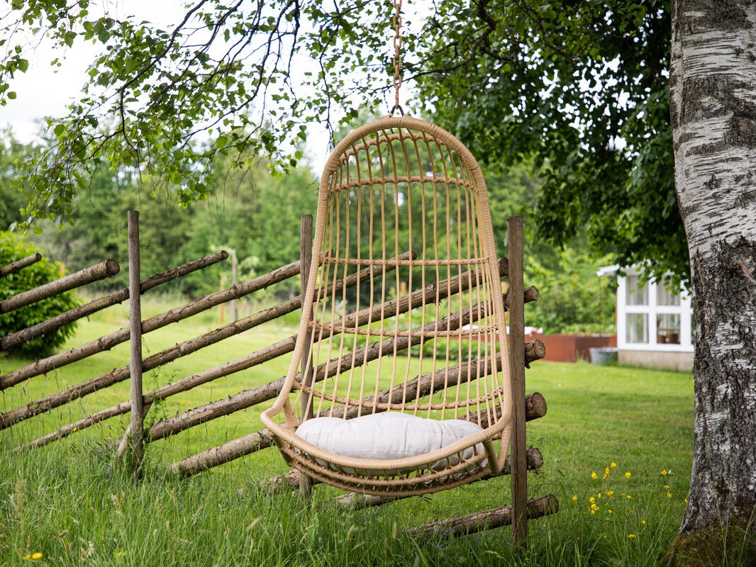Hanging chair Dallas 4422 (Light brown + Cream)