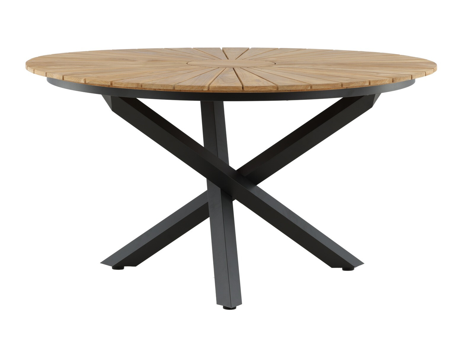 Outdoor table Dallas 5223 (Black + Teak)