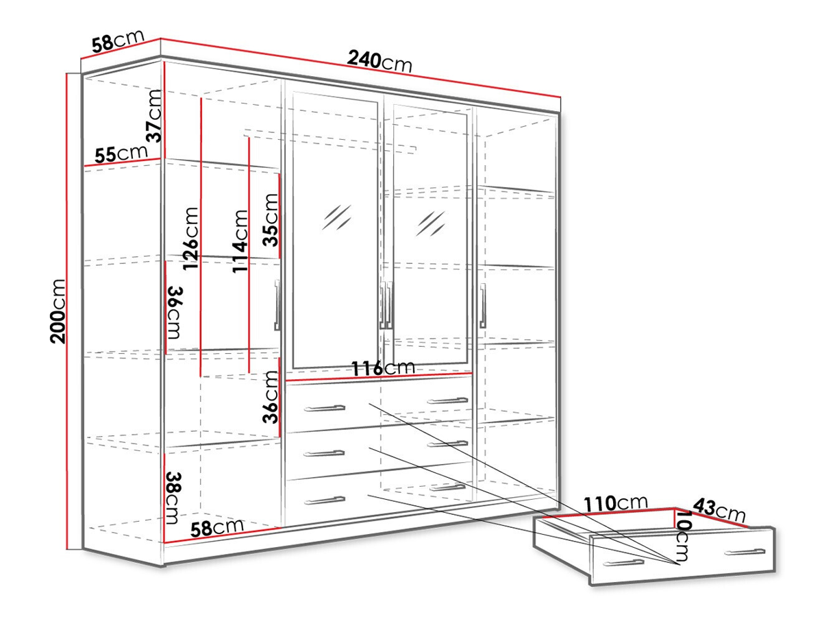 Wardrobe Dortivu 151