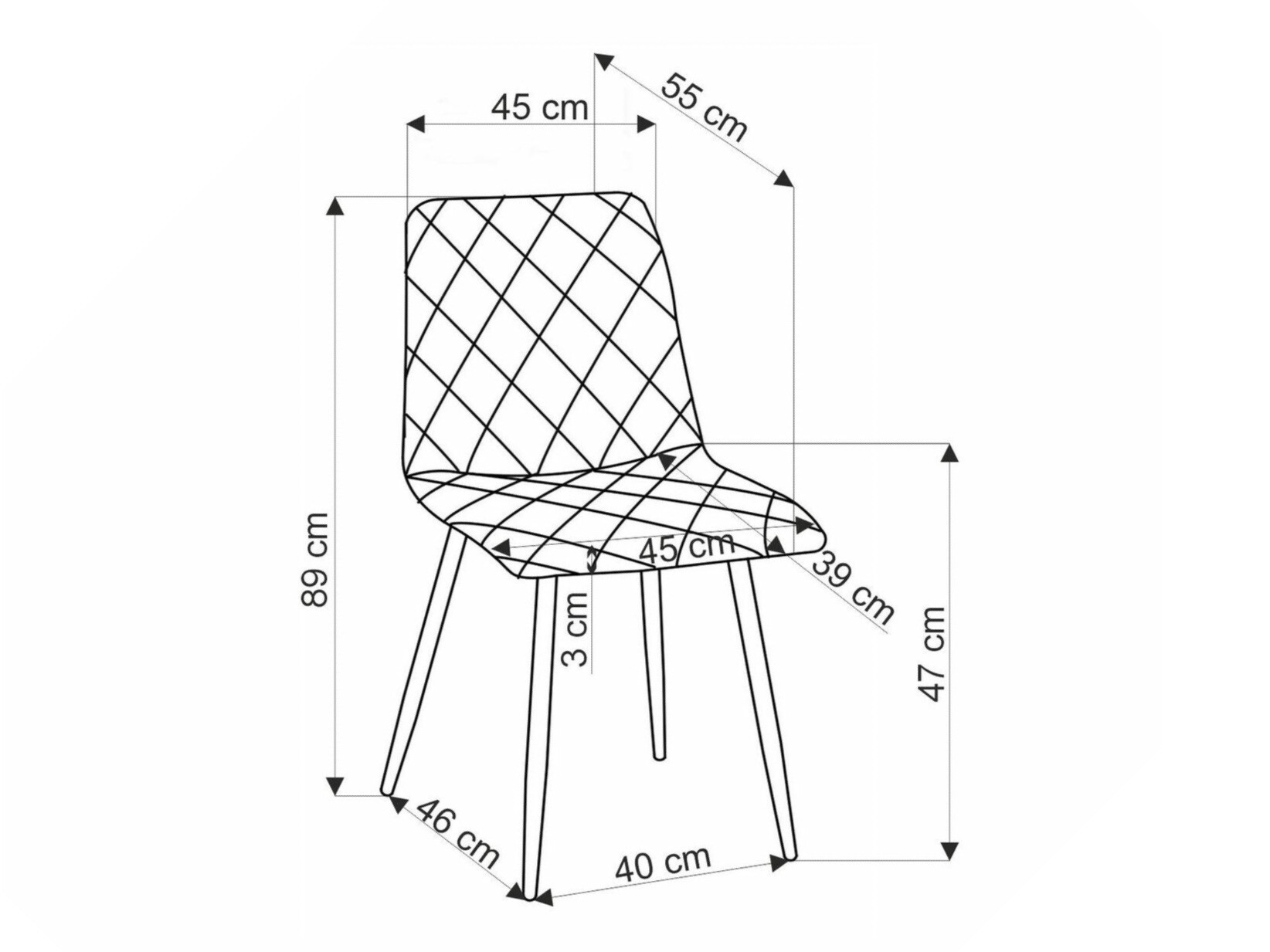 Chair Houston 1731 (Yellow + Black)