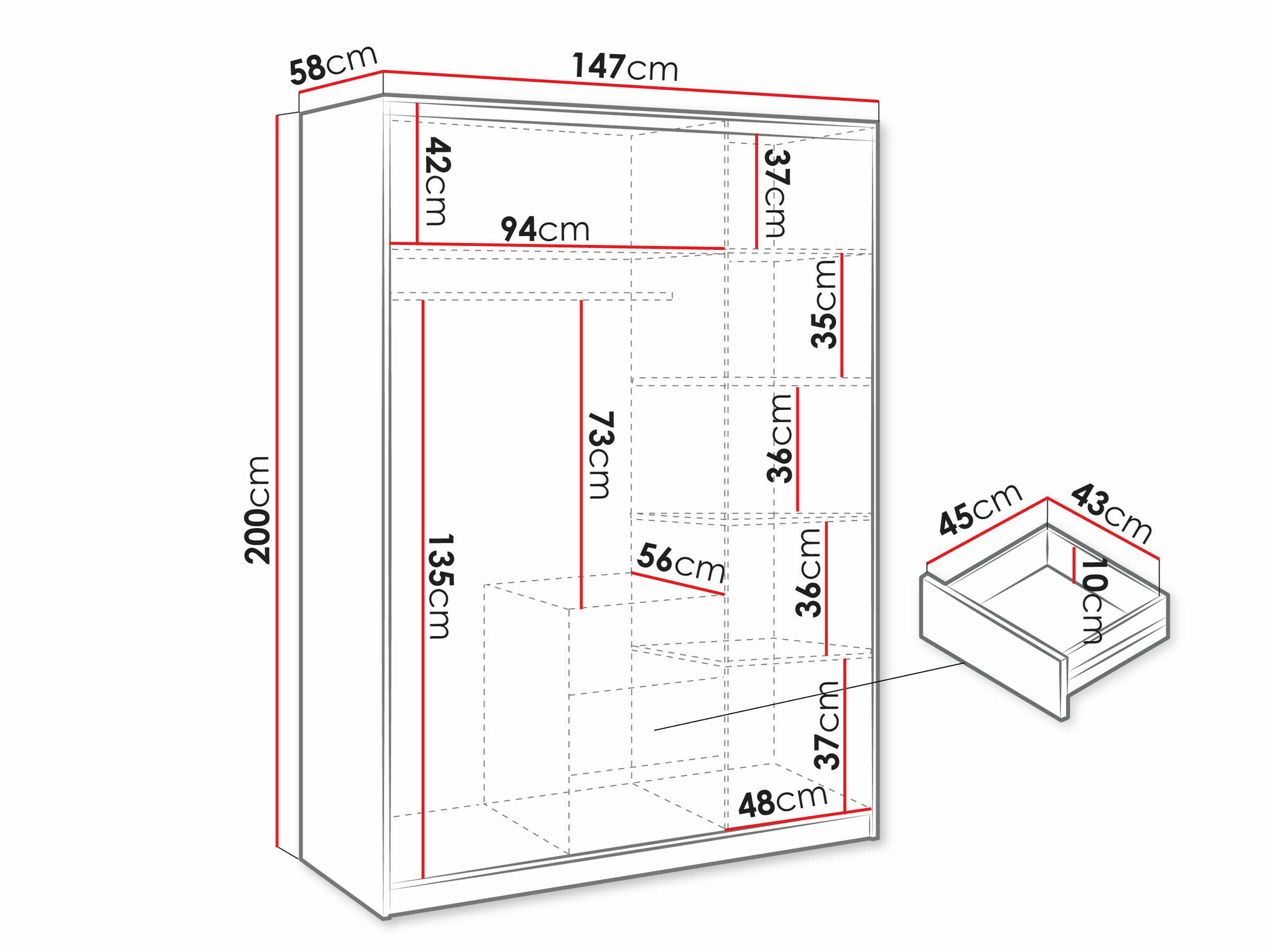 Wardrobe Dortivu IV (Wellington oak)