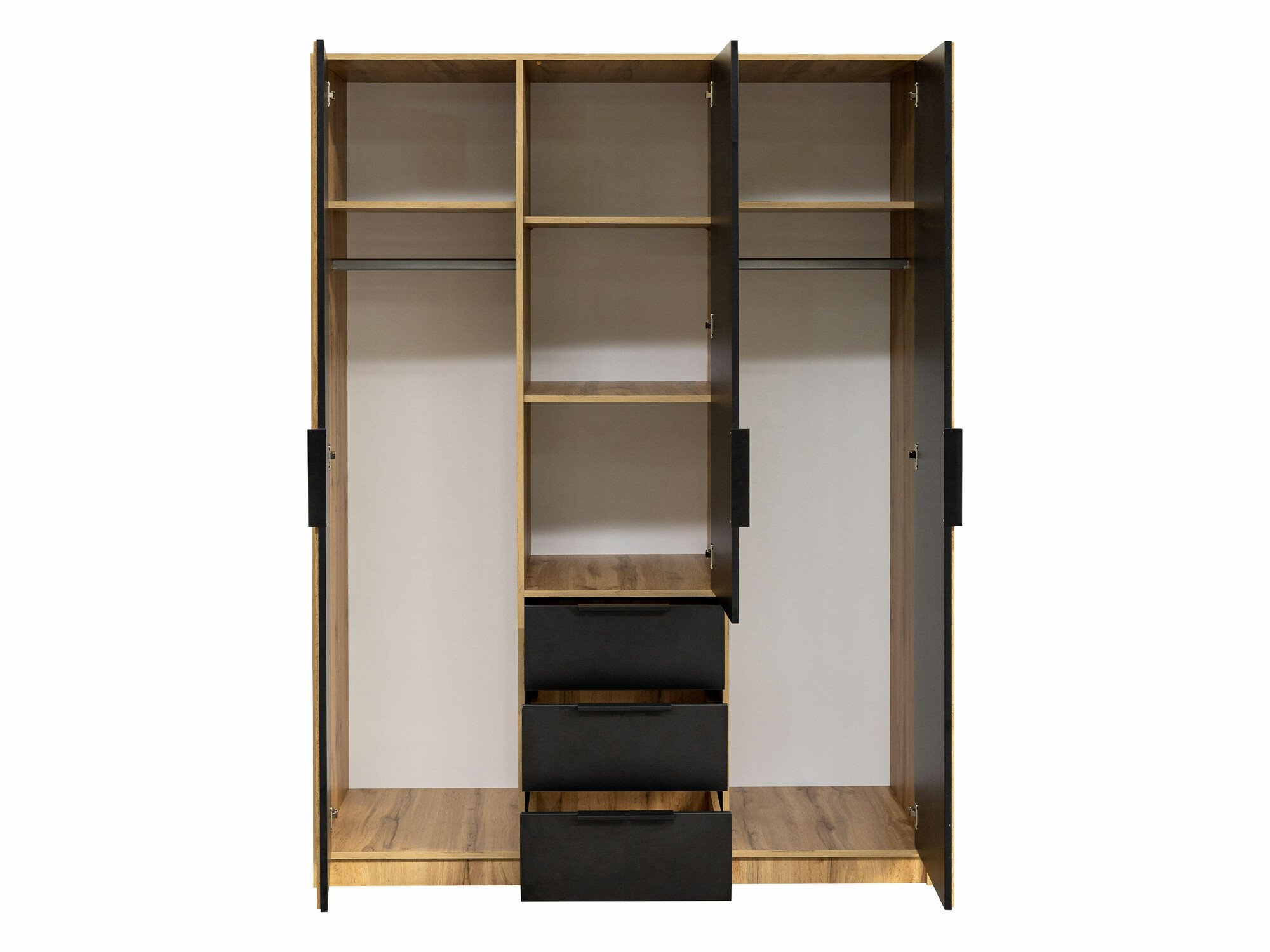 Wardrobe Collis I (Wotan Oak + Black)