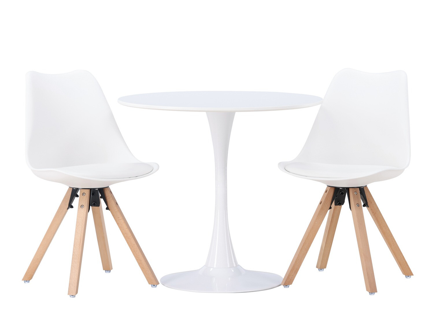 Dining set Dallas 4467 (White + Light wood)
