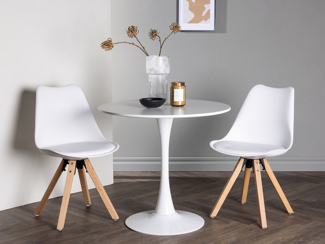 Dining set Dallas 4467 (White + Light wood)