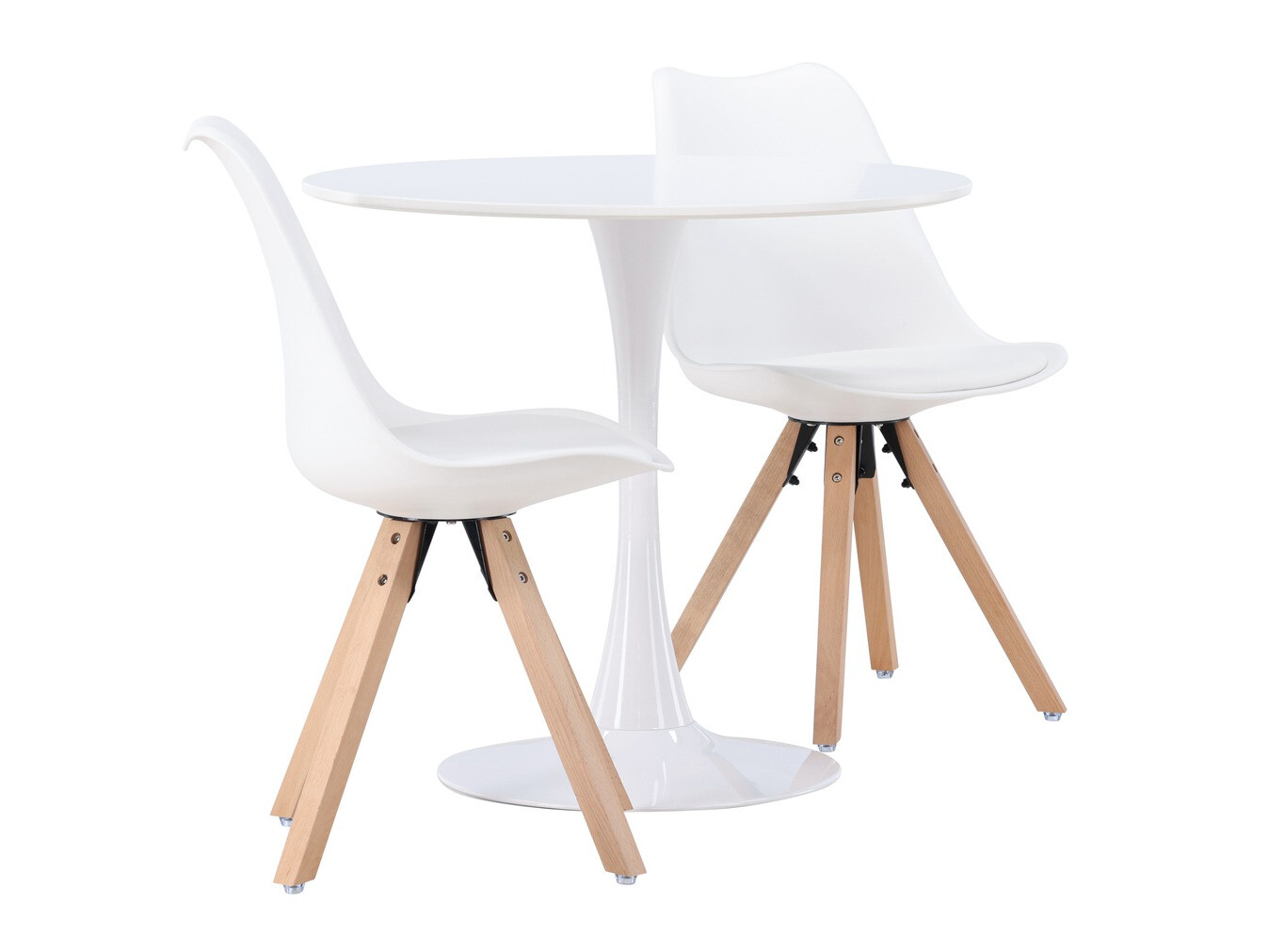 Dining set Dallas 4467 (White + Light wood)