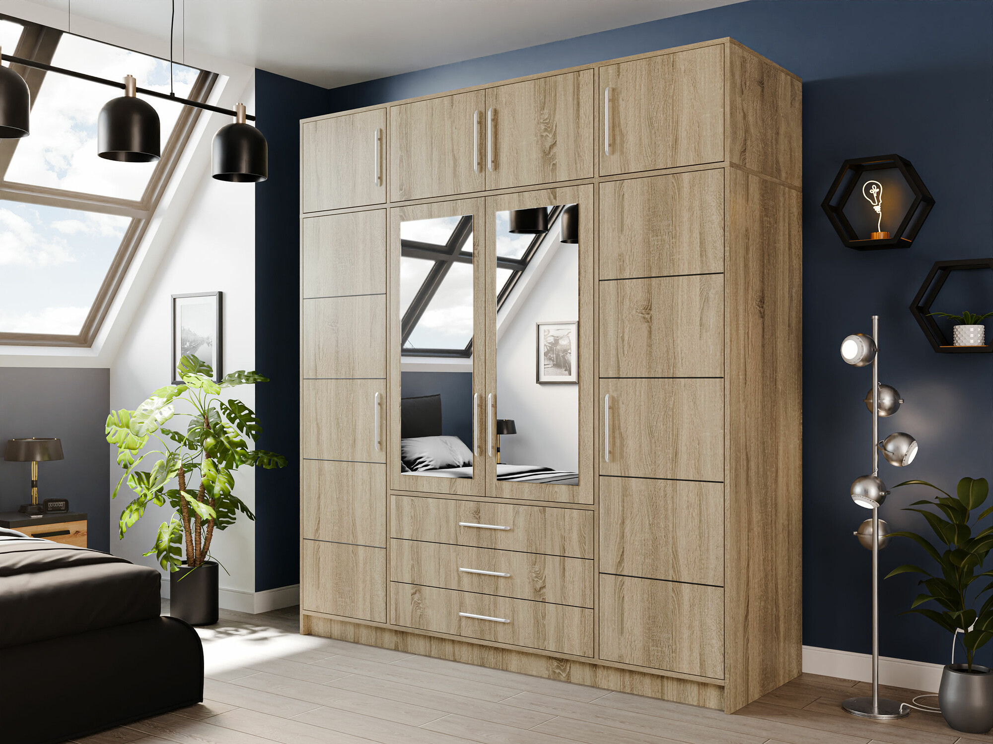 Sideboard Dortivu (Sonoma oak)
