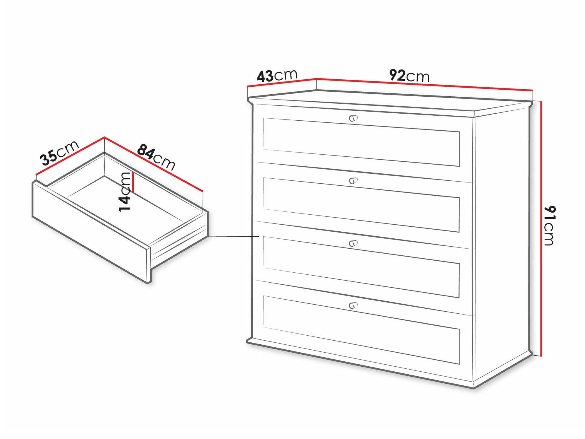 Chest of drawers Comfivo Custos