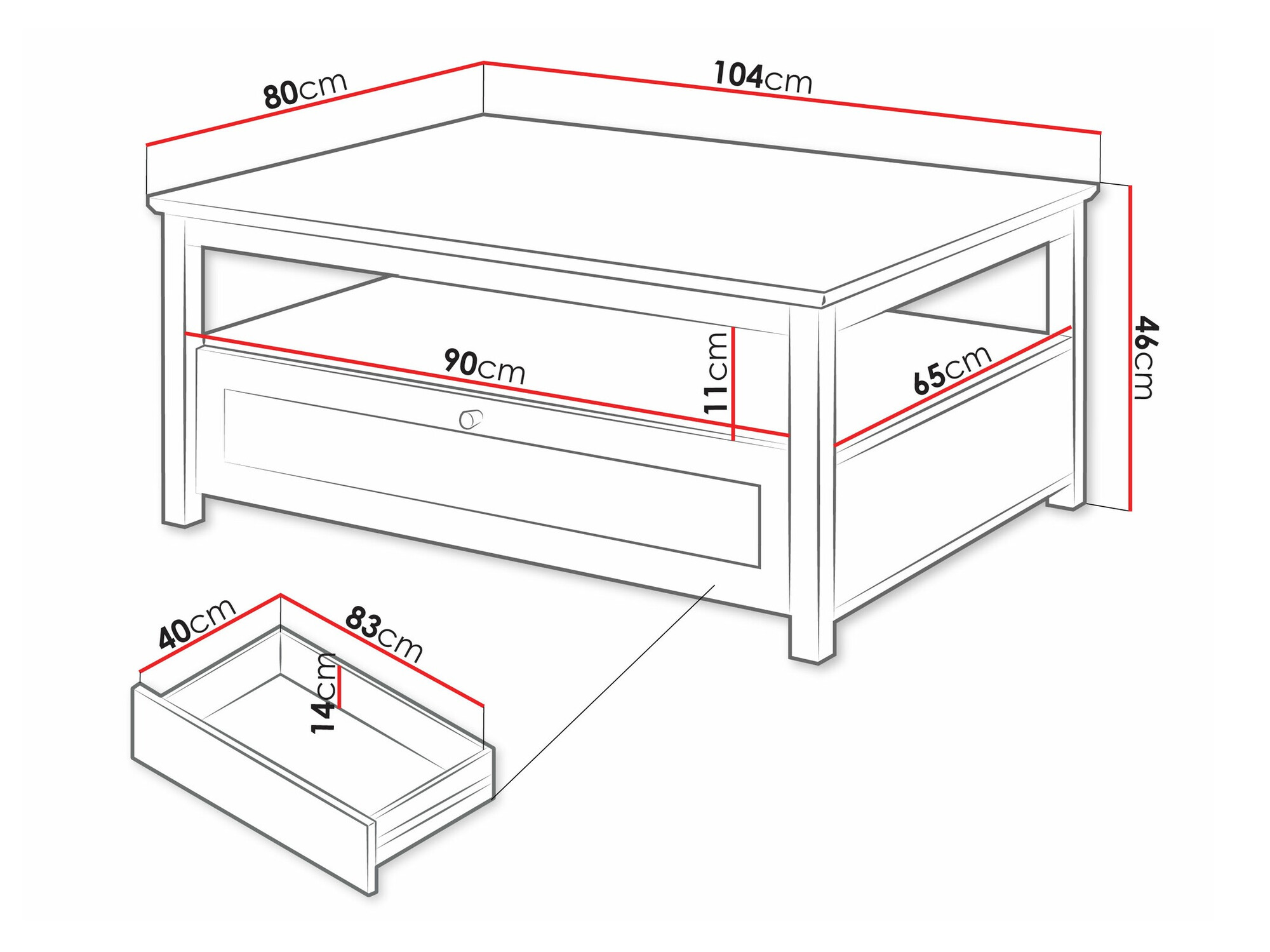 Coffee table Comfivo Custos