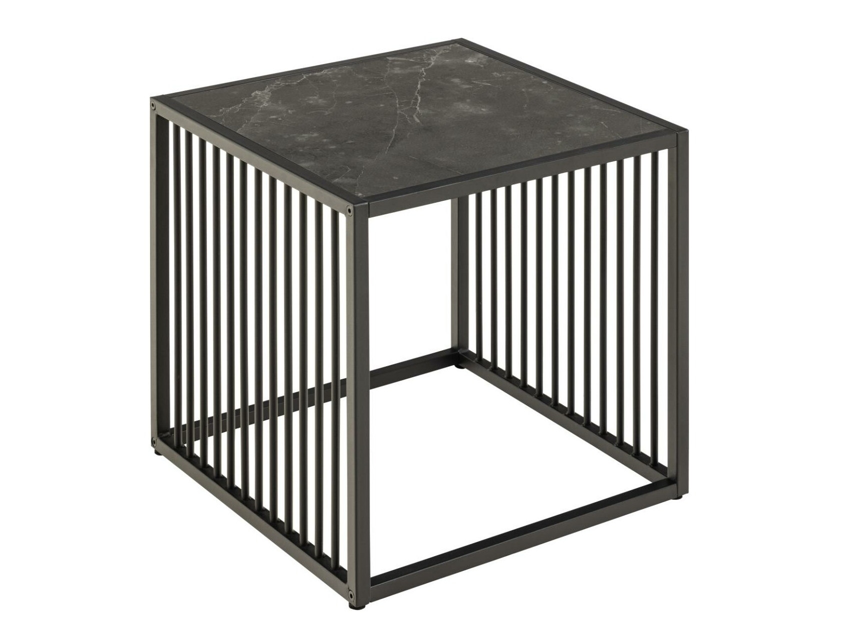 Side table Norsica Livevai 102 (Black marble + Black)