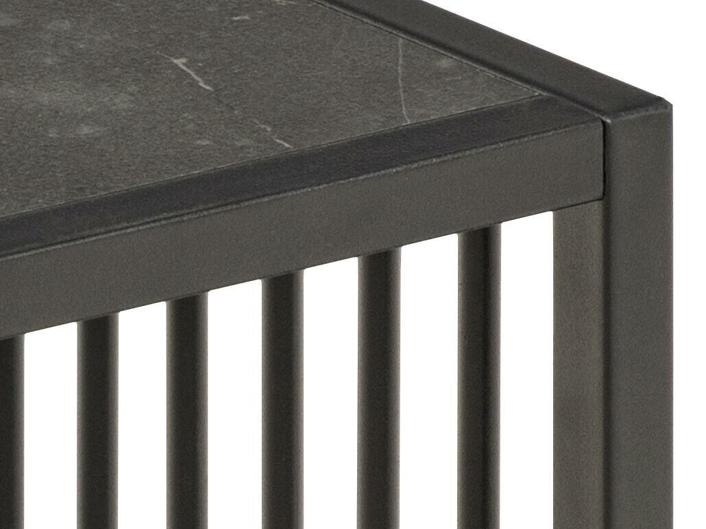Side table Norsica Livevai 102 (Black marble + Black)