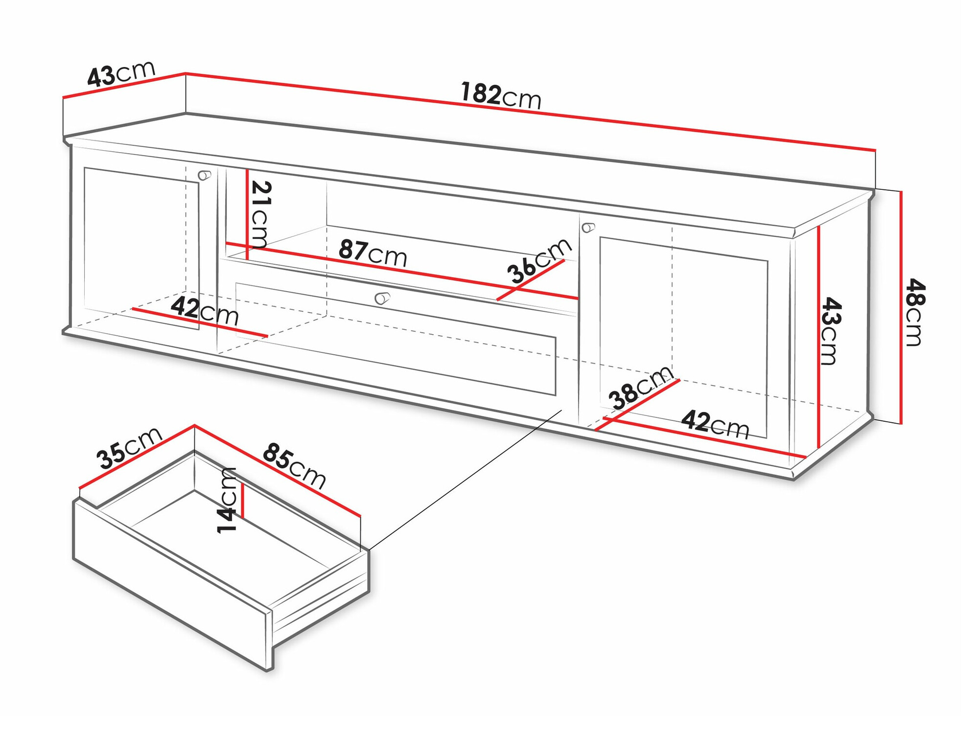 TV stand Comfivo Custos
