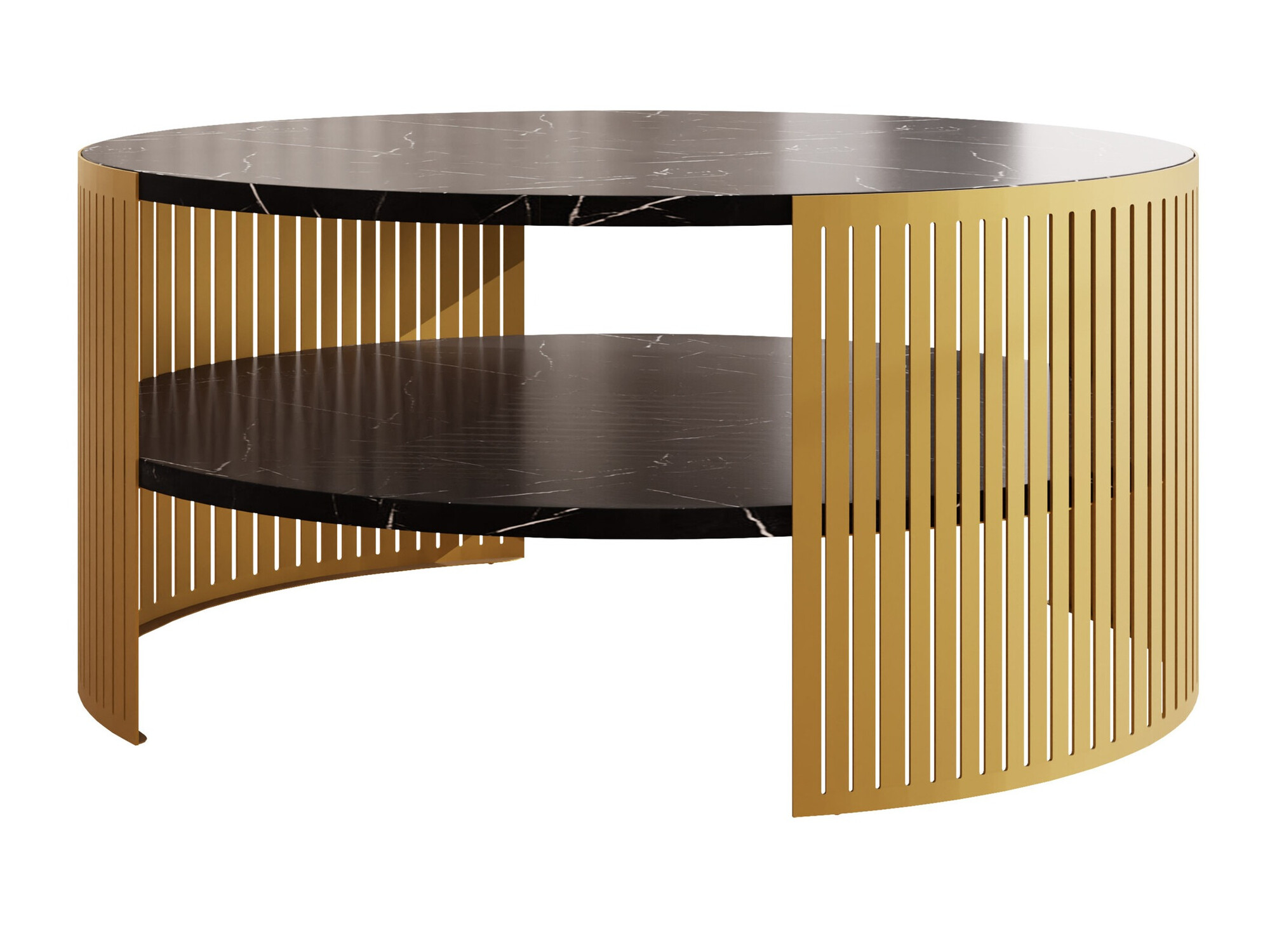 Coffee table Civer I (Golden + Black marble)