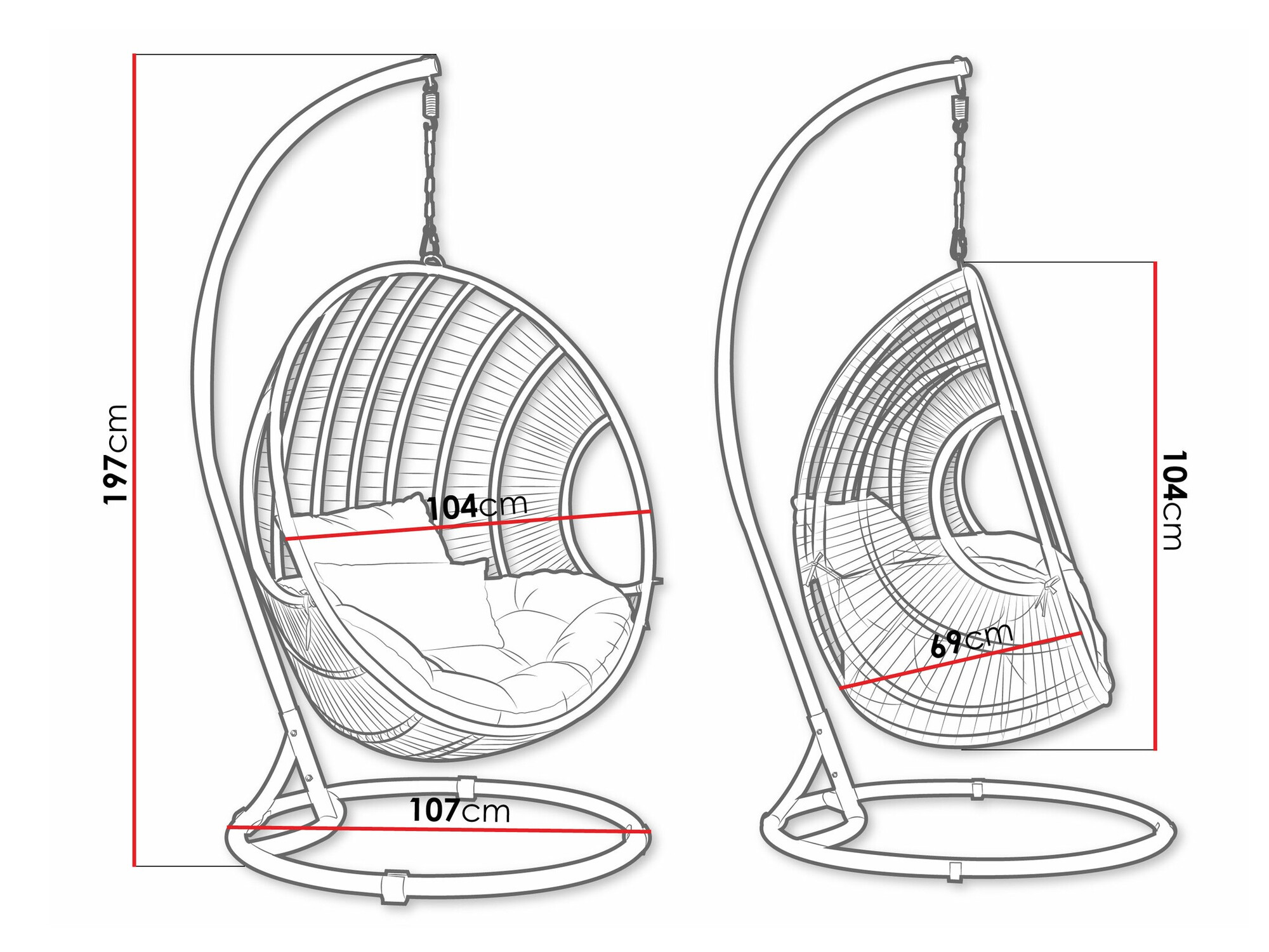 Hanging chair Comfivo 431
