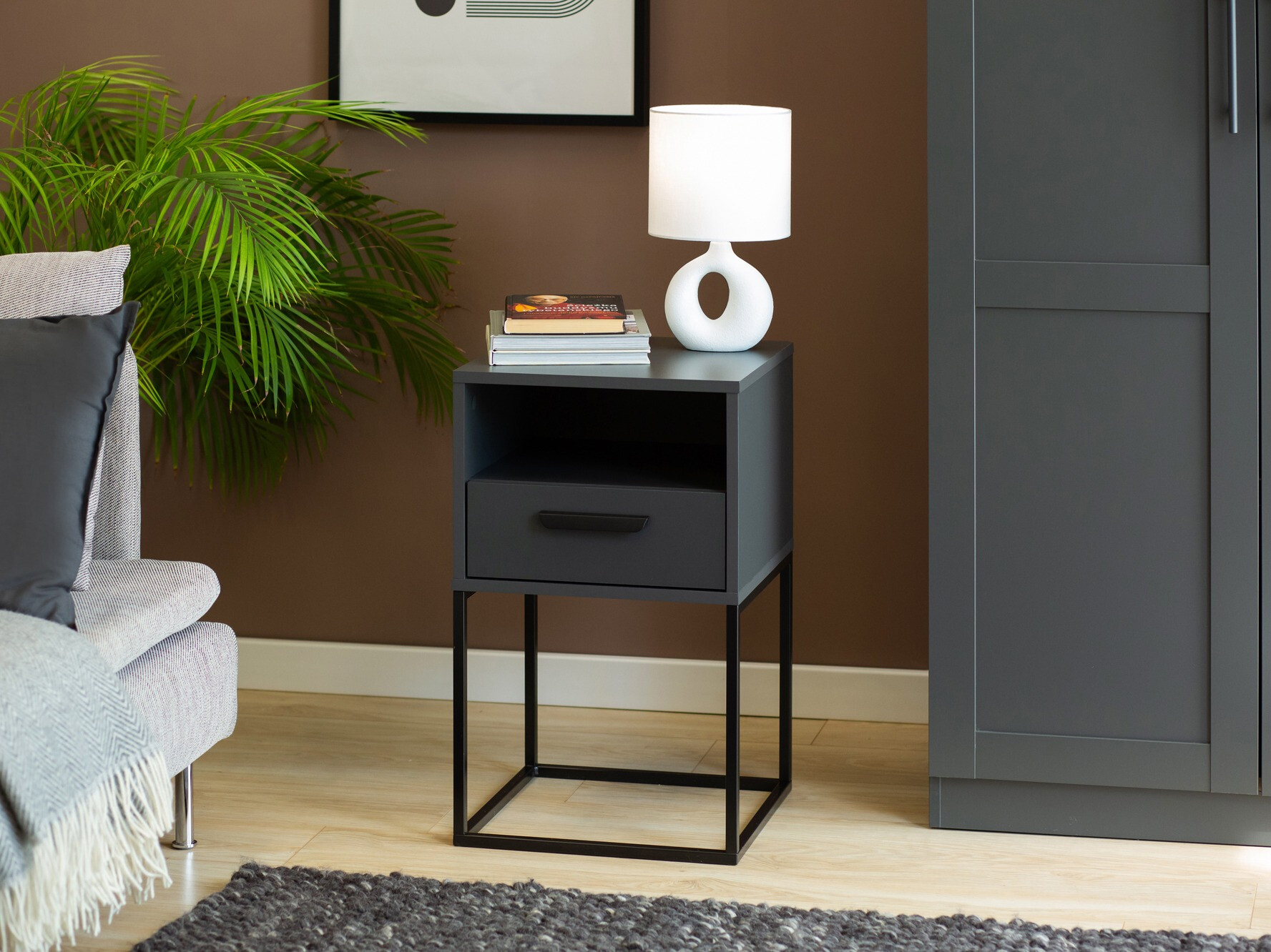 Bedside table Bristol 193 (Anthracite)