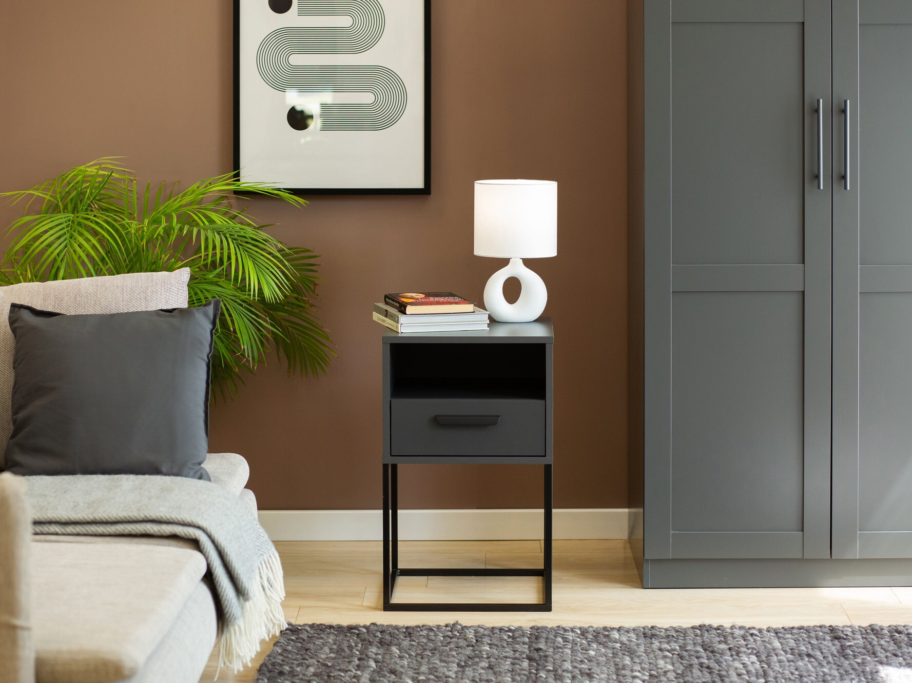 Bedside table Bristol 193 (Anthracite)