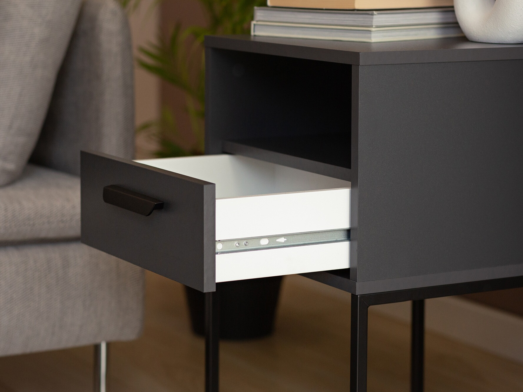Bedside table Bristol 193 (Anthracite)