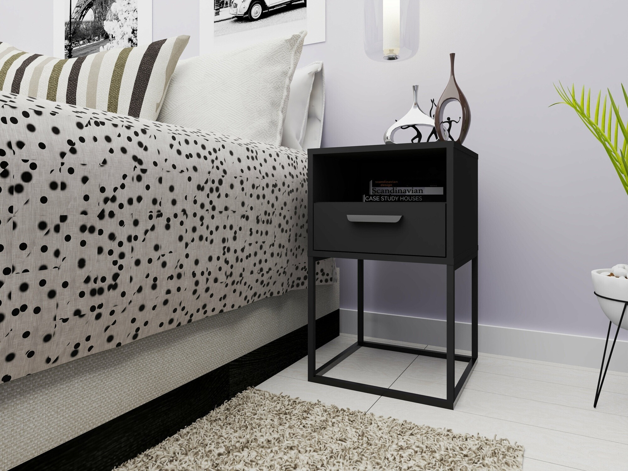 Bedside table Bristol 193 (Anthracite)