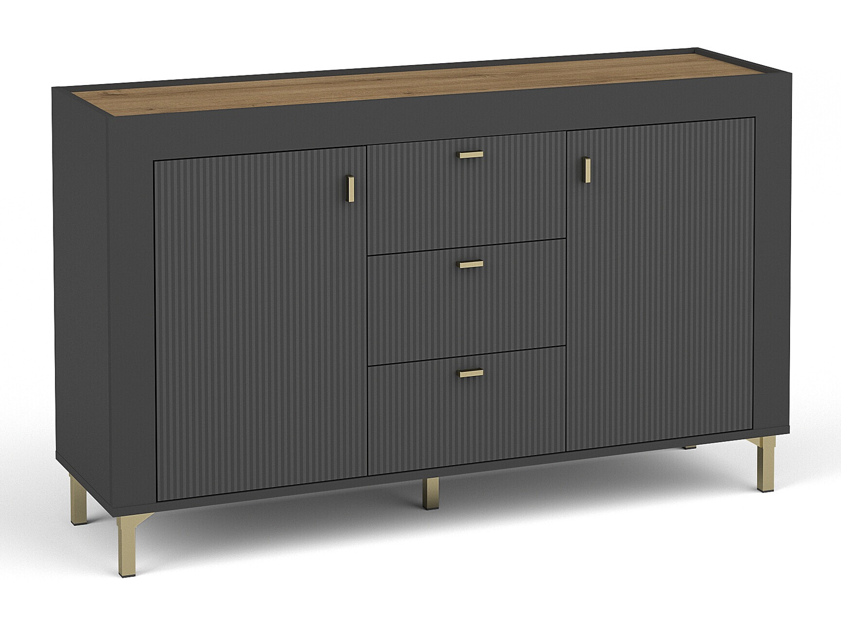 Chest of drawers Mormavu 103 (Matte black)