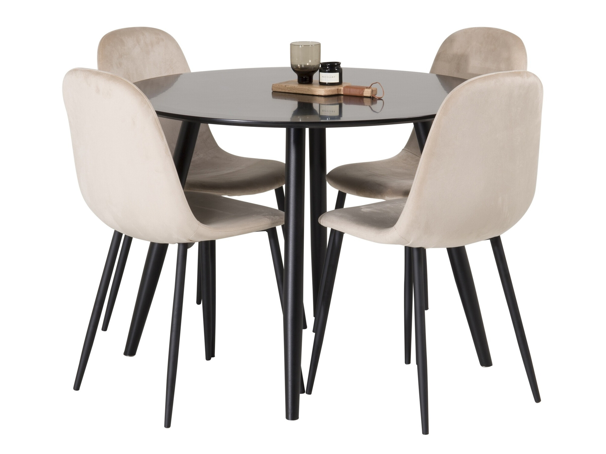 Dining set Dallas 348 (Beige + Black)