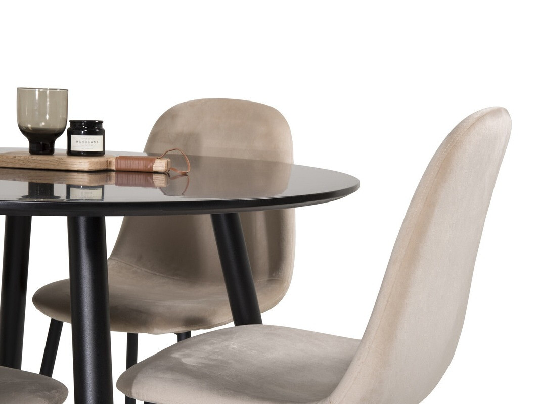 Dining set Dallas 348 (Beige + Black)