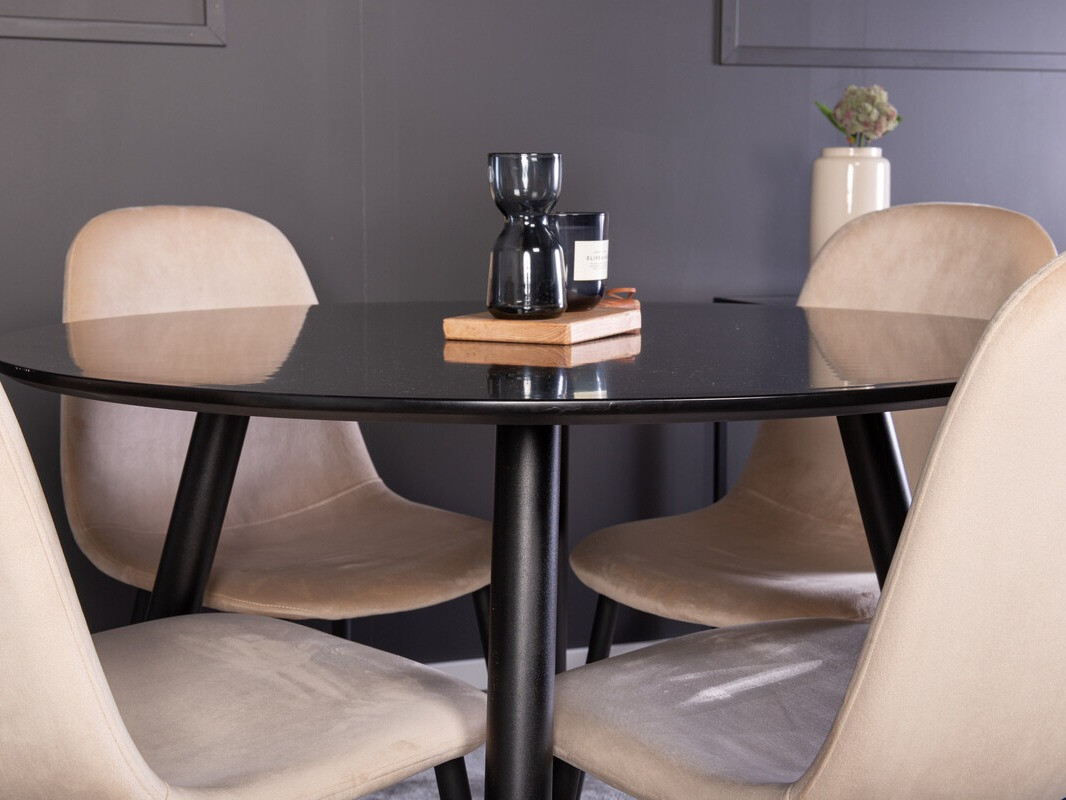 Dining set Dallas 348 (Beige + Black)