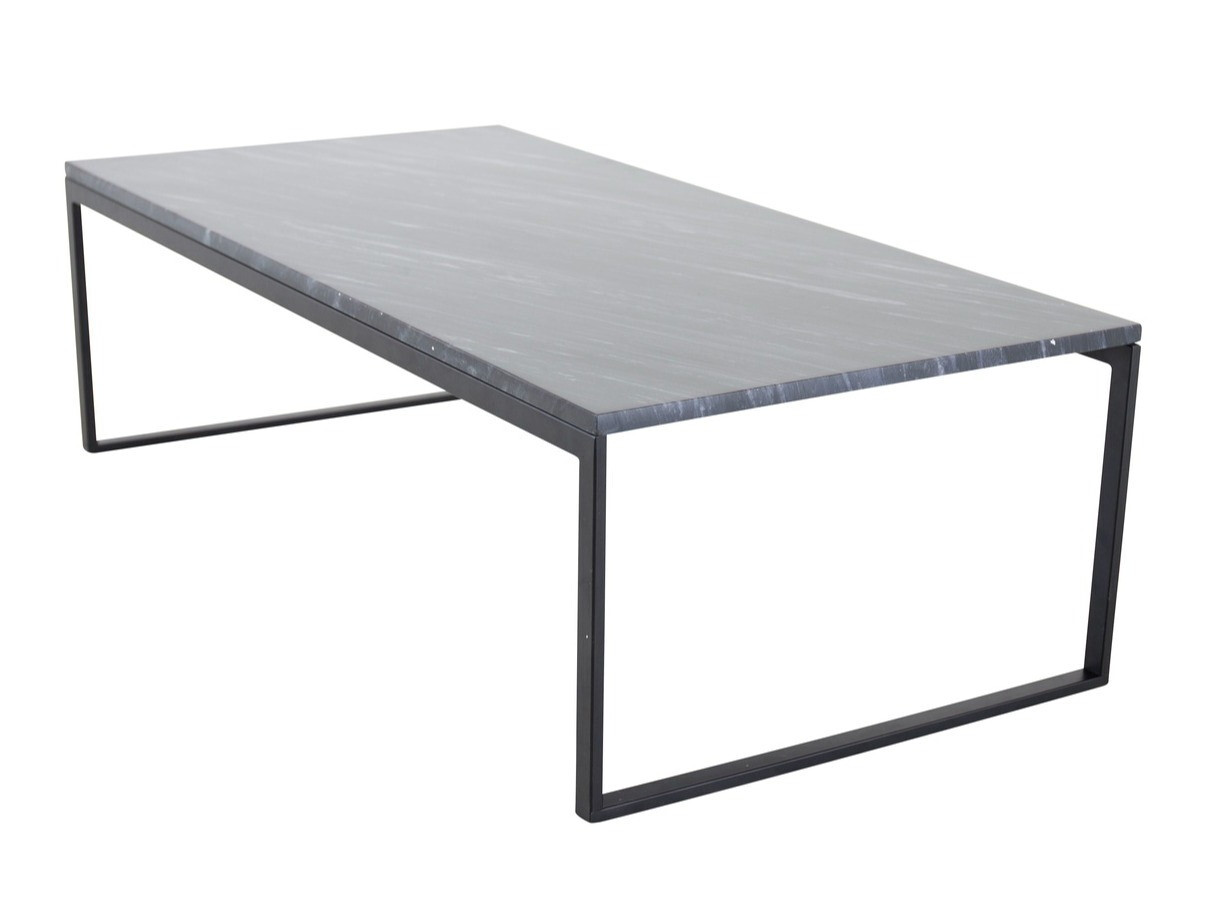 Coffee table Dallas 179 (Grey marble + Black)