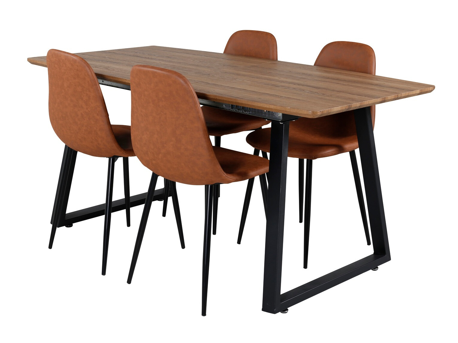 Dining set Dallas 330 (Brown + Black)
