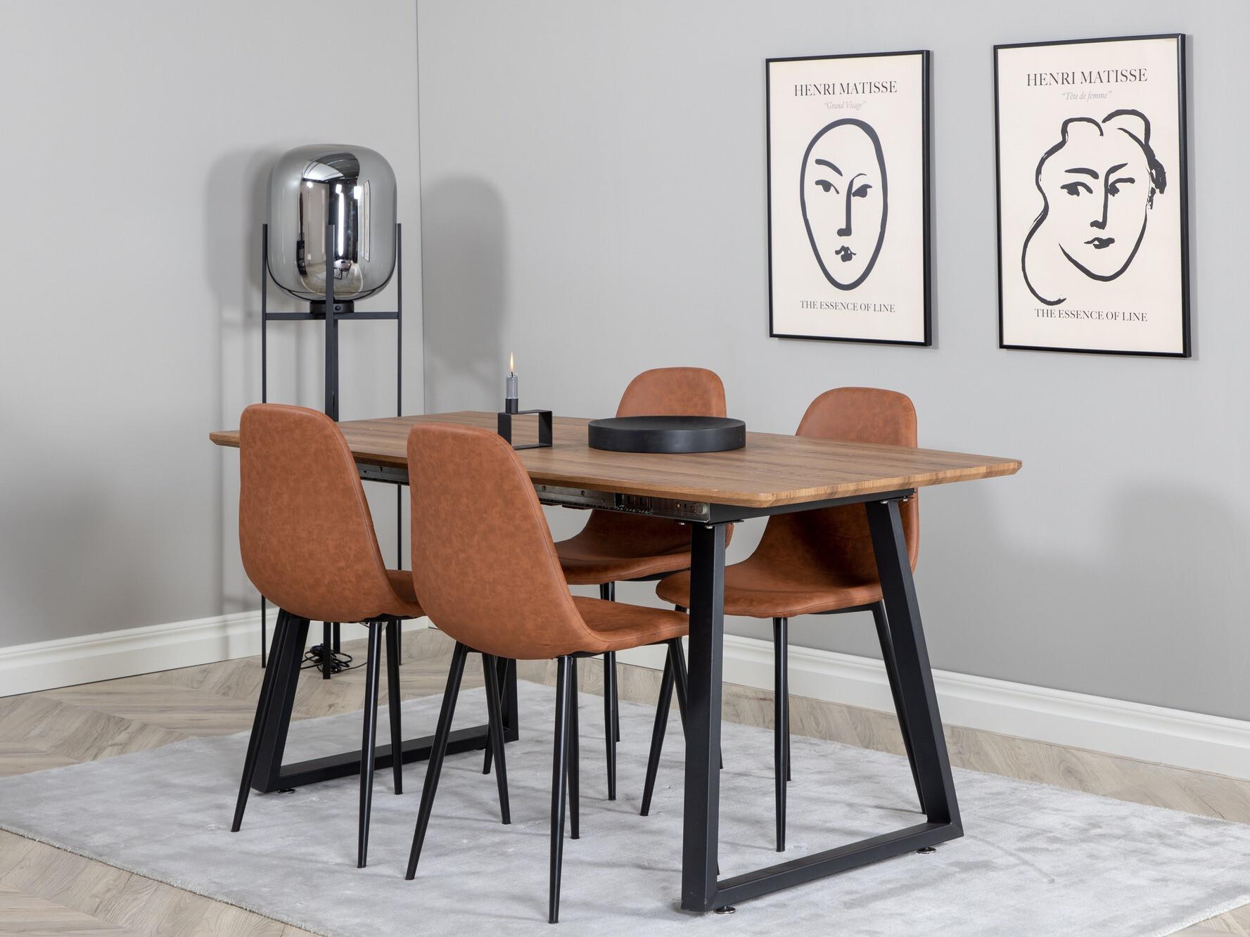Dining set Dallas 330 (Brown + Black)