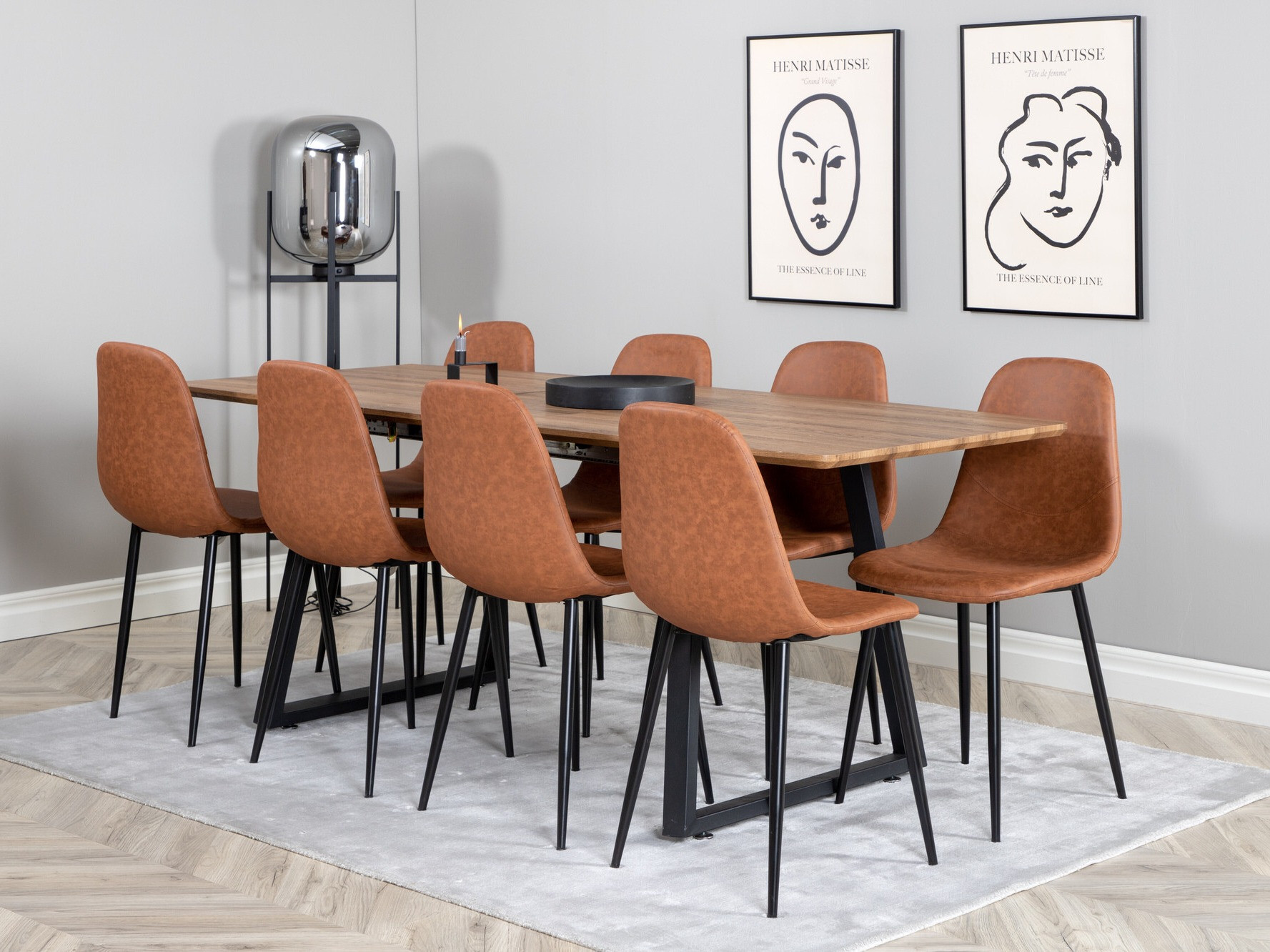Dining set Dallas 331 (Brown + Black)