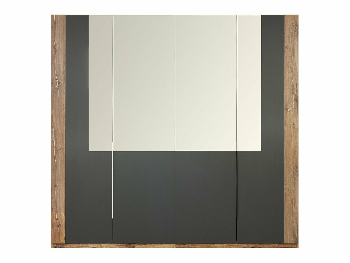 Wardrobe Boston 543 (Graphite + Dark oak)