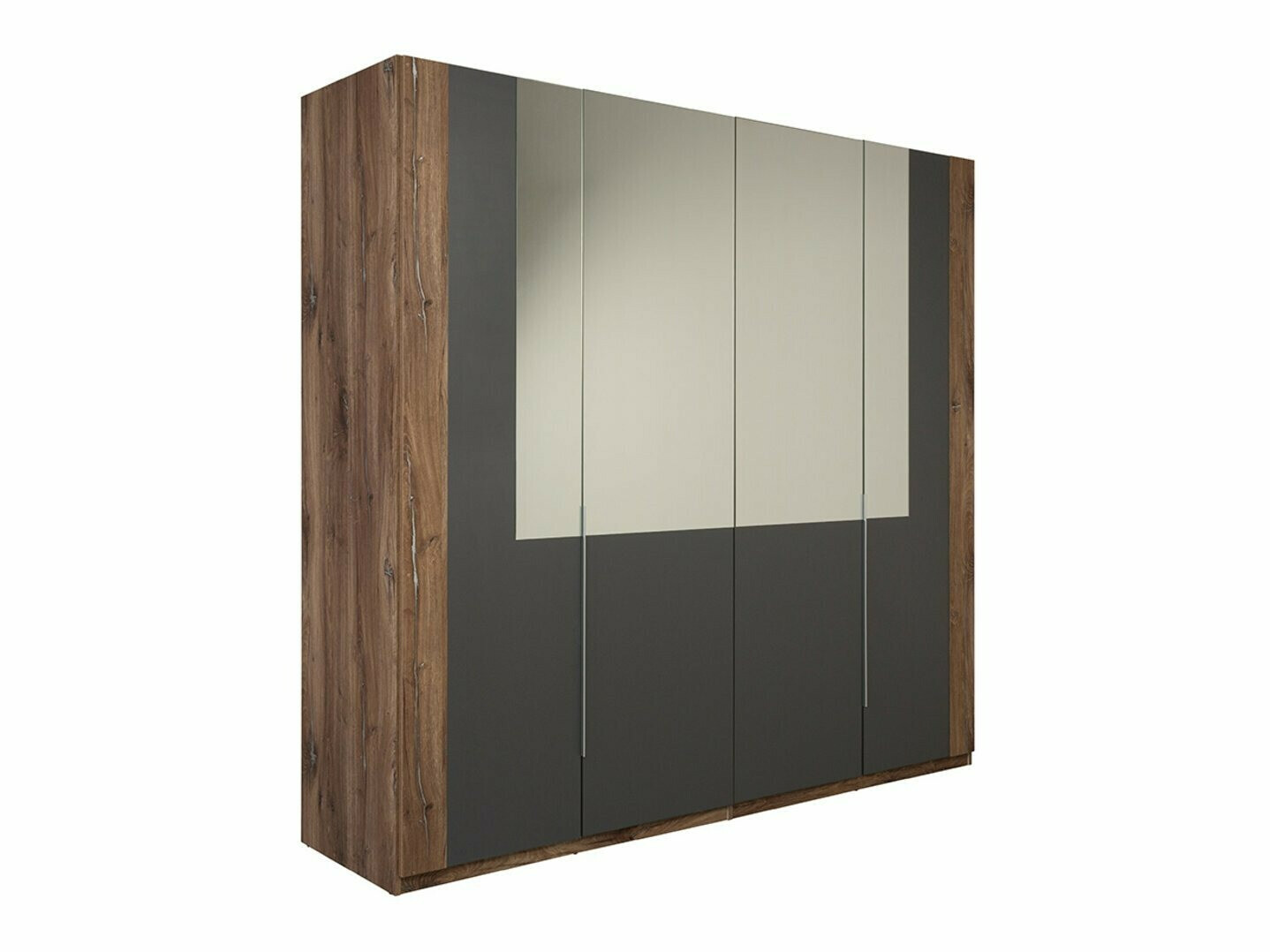 Wardrobe Boston 543 (Graphite + Dark oak)