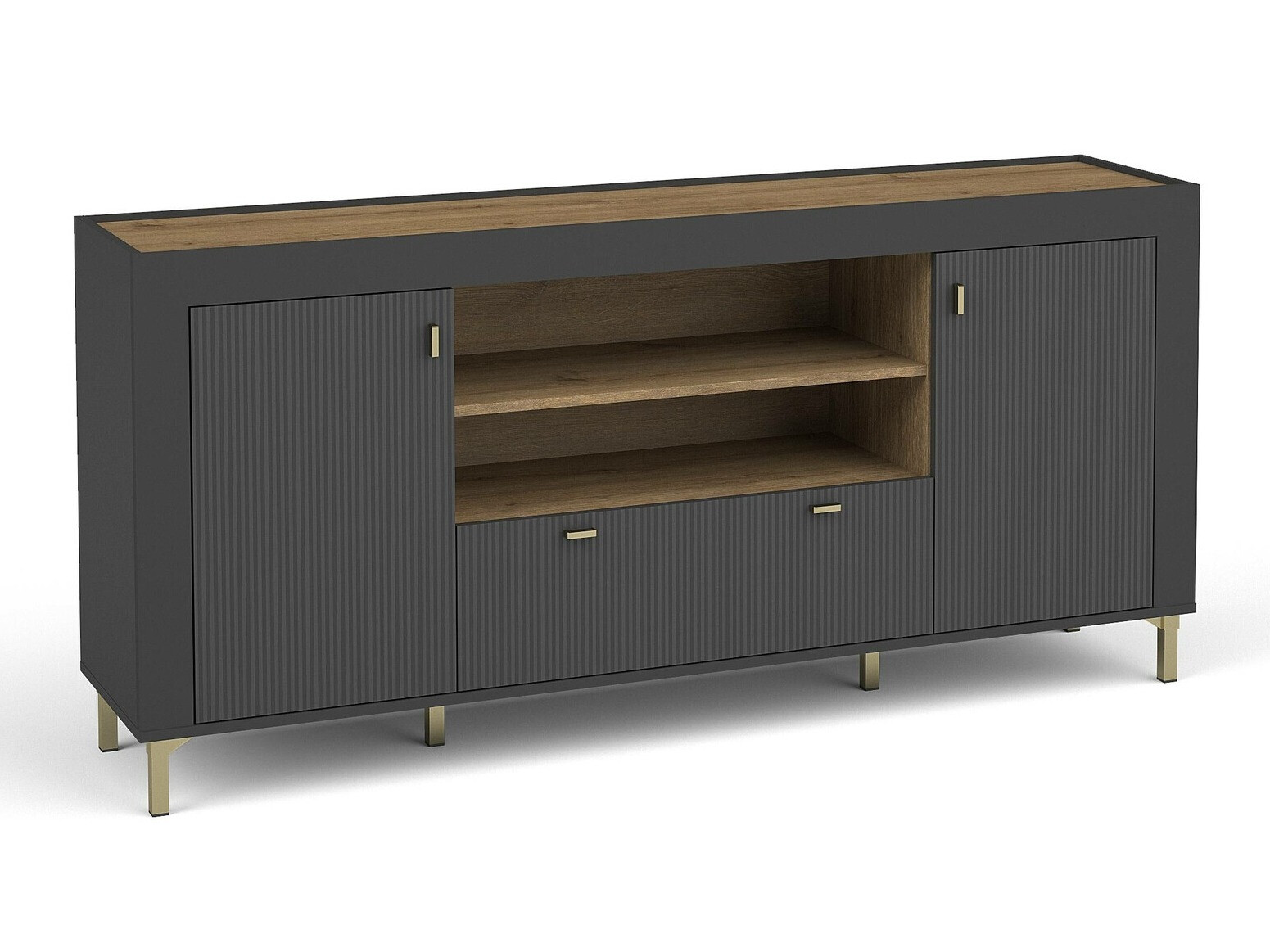 Chest of drawers Mormavu 110 (Matt black)