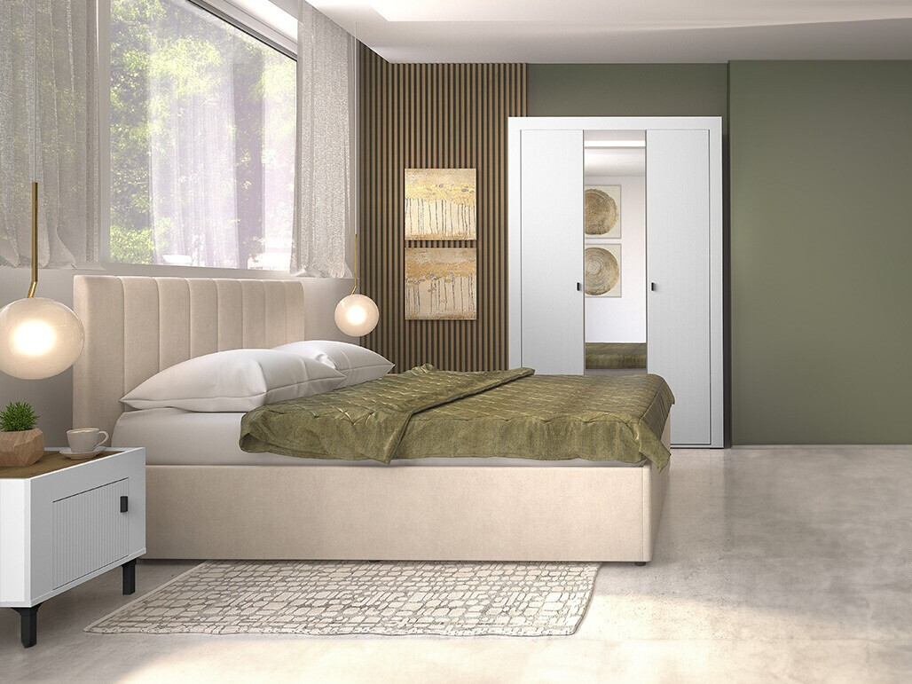 Bedroom set Mormavu 113 (Matte white)