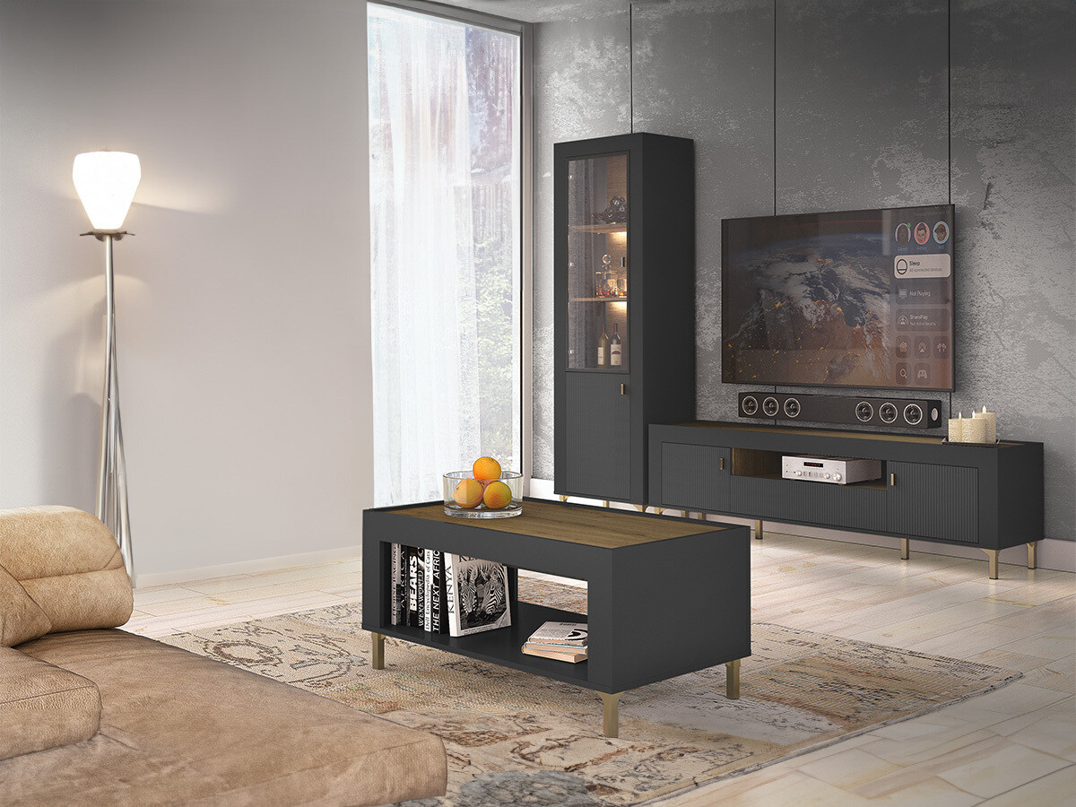 Living room set Mormavu 114 (Matt black)
