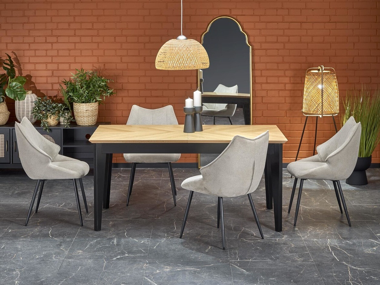 Table Houston 1751 (Black + Oak)